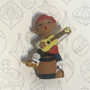 Guitar player Hand Painted Spanish Mud People